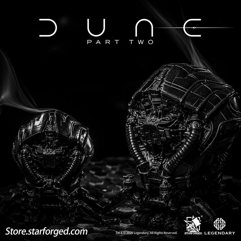 Baron Harkonnen is infamous for his ruthless cruelty and vile machinations. He amasses wealth through extortion, deceit, and betrayal, while maintaining his grip on power through torture, assassination, and slavery.
The Baron is obsessed with usurping House Corrino’s dominion, seeking to forge his own Harkonnen Empire. And on the desert planet of Arrakis, his forces plunder the planet’s precious "spice" with monstrous harvesting machines. The thunderous roar of their engines brings him limitless wealth and